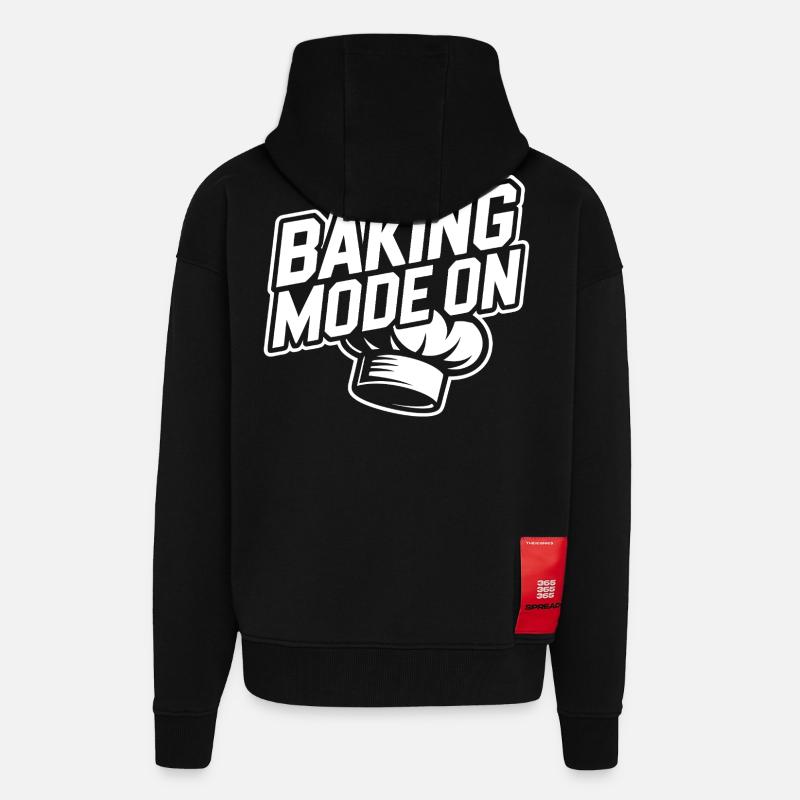 Baking Mode Active – Baker Style - Zip Hoodie - made by SPREAD - SOLID BLACK