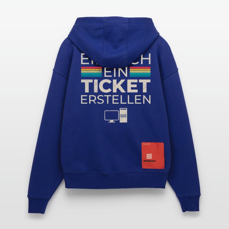 Science Coder CRÉEZ SIMPLEMENT UN BILLET DRÔLE Veste à capuche bio épaisse oversize fabriqué en UE