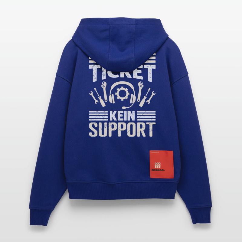 Nerd Computer PAS DE TICKET PAS DE SUPPORT DRÔLE Veste à capuche bio épaisse oversize fabriqué en UE