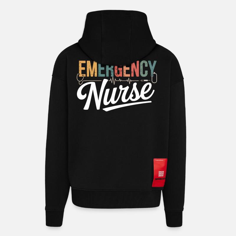 Notfallpflegerin Emergency Design - Zip Hoodie - made by SPREAD - SOLID BLACK