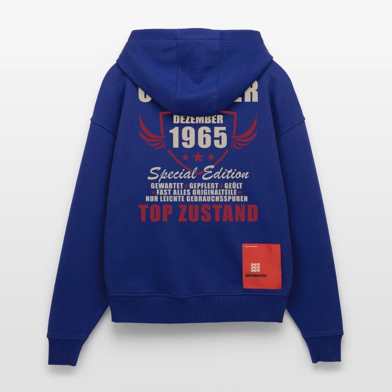 Édition spéciale de décembre 1965 Oldtimer Veste à capuche bio épaisse oversize fabriqué en UE