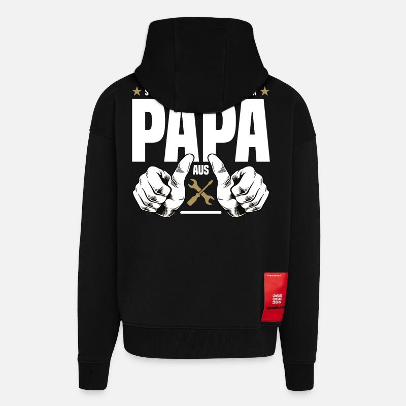 Legendärer Papa - Zip Hoodie - made by SPREAD - SOLID BLACK