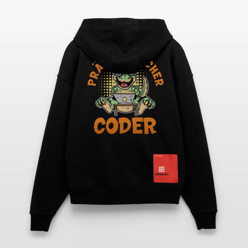 Coding PREHISTORIC CODER Fun Zip Hoodie - made by SPREAD