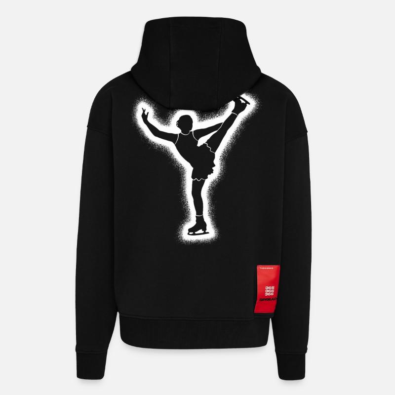 Eiskunstläuferin Eislaufen Damen Eiskunstlauf - Zip Hoodie - made by SPREAD - SOLID BLACK