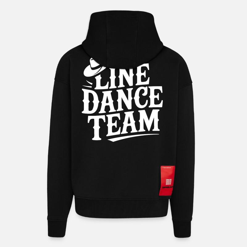 Line Dance Team Logo - Zip Hoodie - made by SPREAD - SOLID BLACK