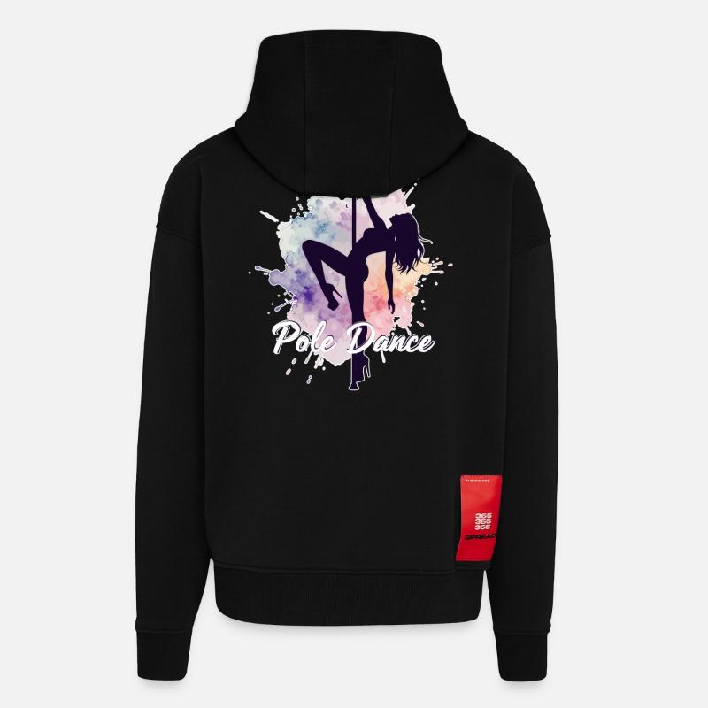 Pole Dance Poledancerinnen Aquarell stark Geschenk - Zip Hoodie - made by SPREAD - SOLID BLACK