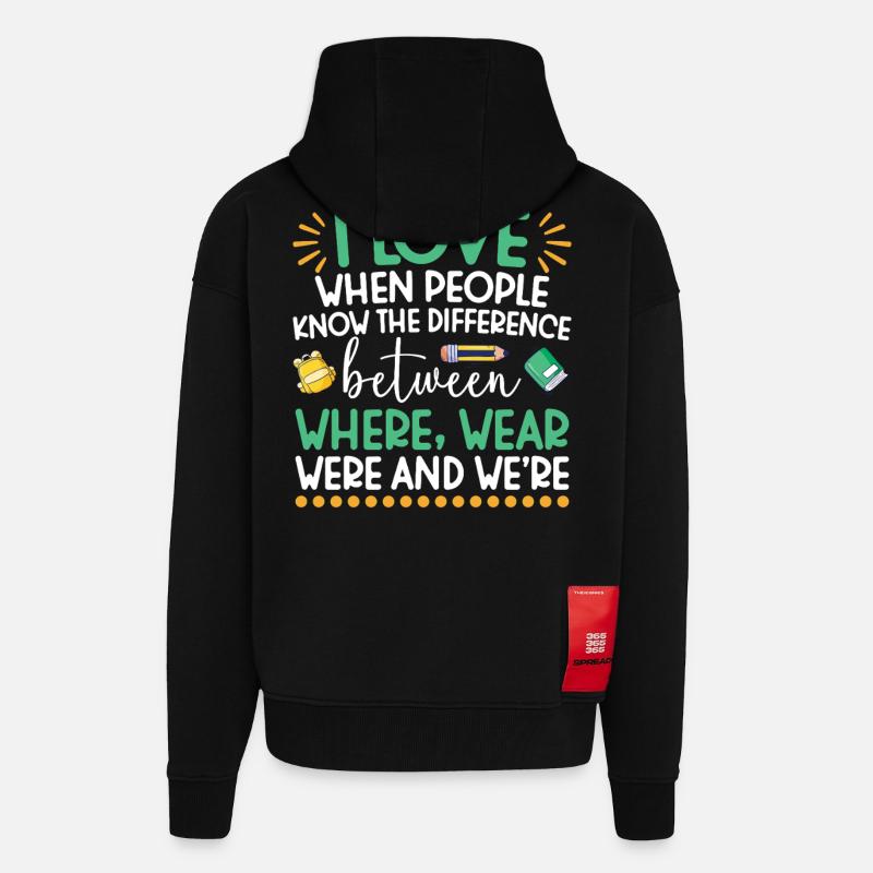 ELA-Lehrerwertschätzung Englisch Sprachkunst - Zip Hoodie - made by SPREAD - SOLID BLACK