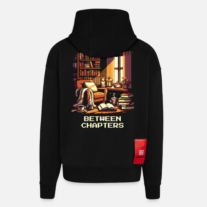Savepoint zwischen Kapiteln | Lesepause Lesen - Zip Hoodie - made by SPREAD - SOLID BLACK
