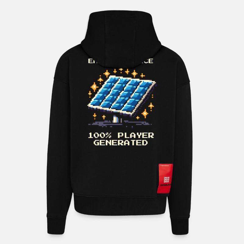 Solarenergie | Offgrid & Selbstversorgung - Zip Hoodie - made by SPREAD - SOLID BLACK