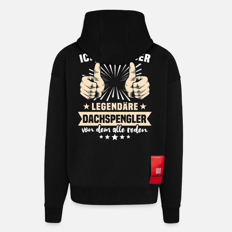 Dachspengler Sprüche - Zip Hoodie - made by SPREAD - SOLID BLACK