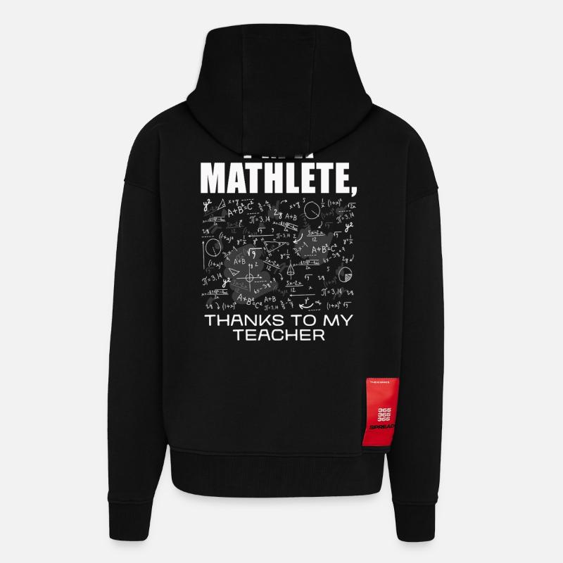 Ich bin Mathlete – Dank Lehrer - Zip Hoodie - made by SPREAD - SOLID BLACK