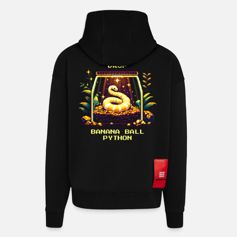 Legendärer Fund: Banana Königspython | Python - Zip Hoodie - made by SPREAD - SOLID BLACK