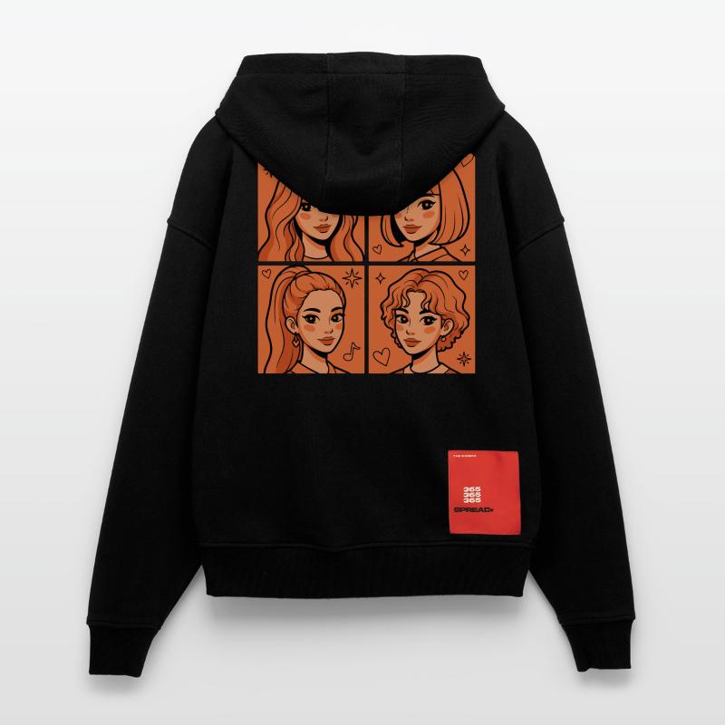 Kpop Pop Coréenne Pop Adoration de groupes féminins coréens mignons Veste à capuche bio épaisse oversize fabriqué en UE