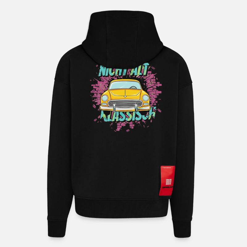 Oldtimer Auto – Nicht Alt Klassisch - Zip Hoodie - made by SPREAD - SOLID BLACK