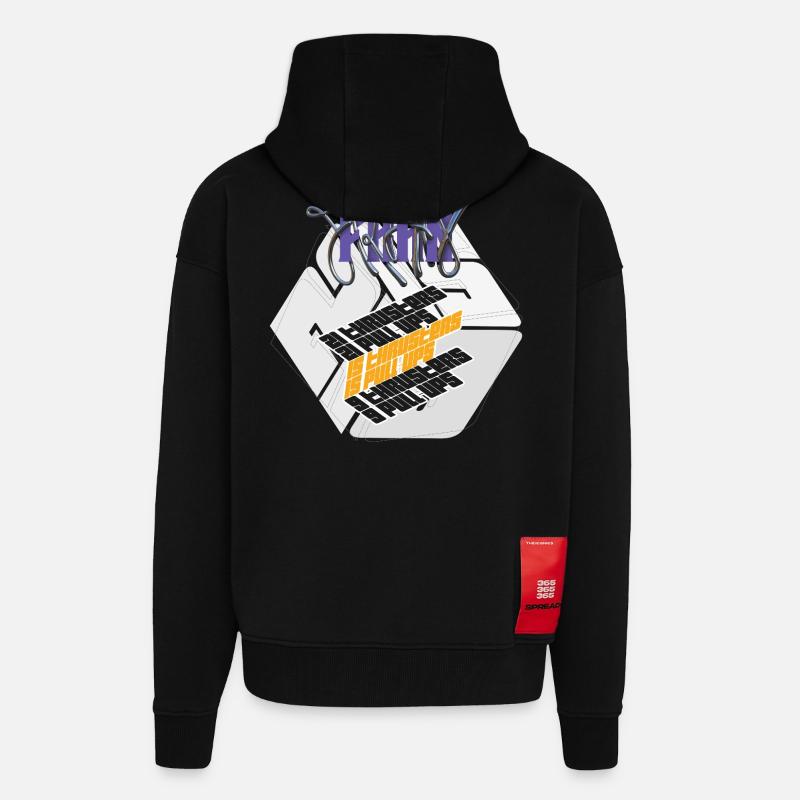 Fran Hero WOD Cross-Training leichte Grafikversion - Zip Hoodie - made by SPREAD - SOLID BLACK