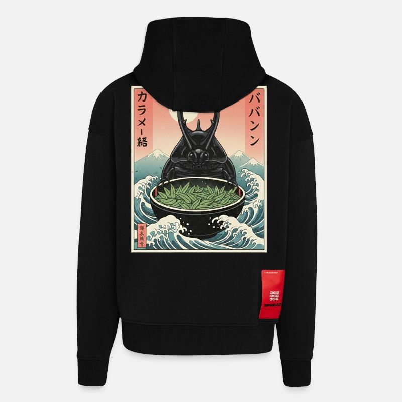 Kawaii Mistkäfer - Zip Hoodie - made by SPREAD - SOLID BLACK