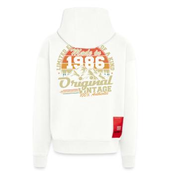 Original 1986 Vintage jahrgang GeburtstagGeschenk - Zip Hoodie - made by SPREAD - SOLID BLACK - Hinten