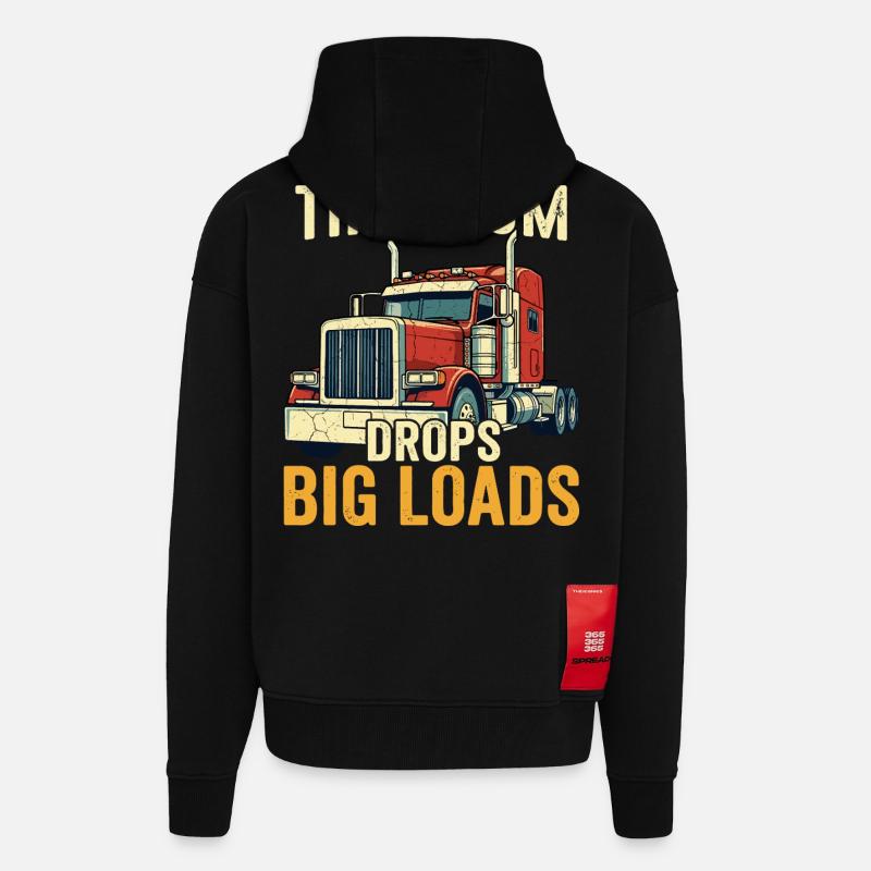 Lkw-Fahrer, Mutter, Sattelzugfahrerin, Mutter - Zip Hoodie - made by SPREAD - SOLID BLACK