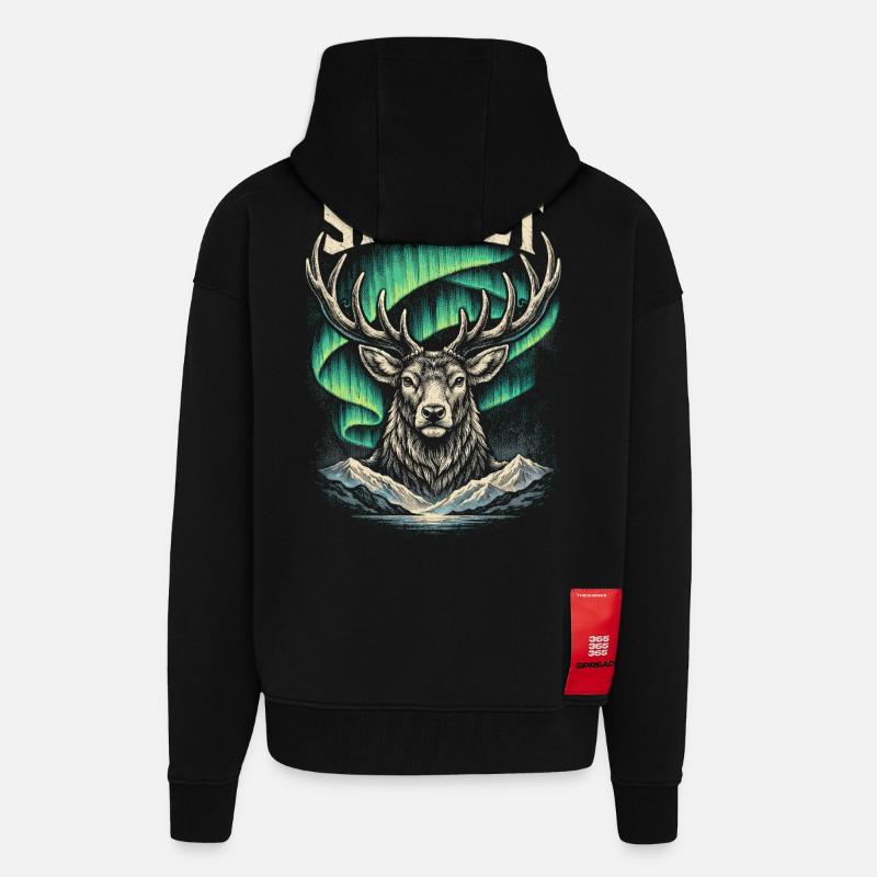 Skandinavisch Wikinger Stillhet - Zip Hoodie - made by SPREAD - SOLID BLACK