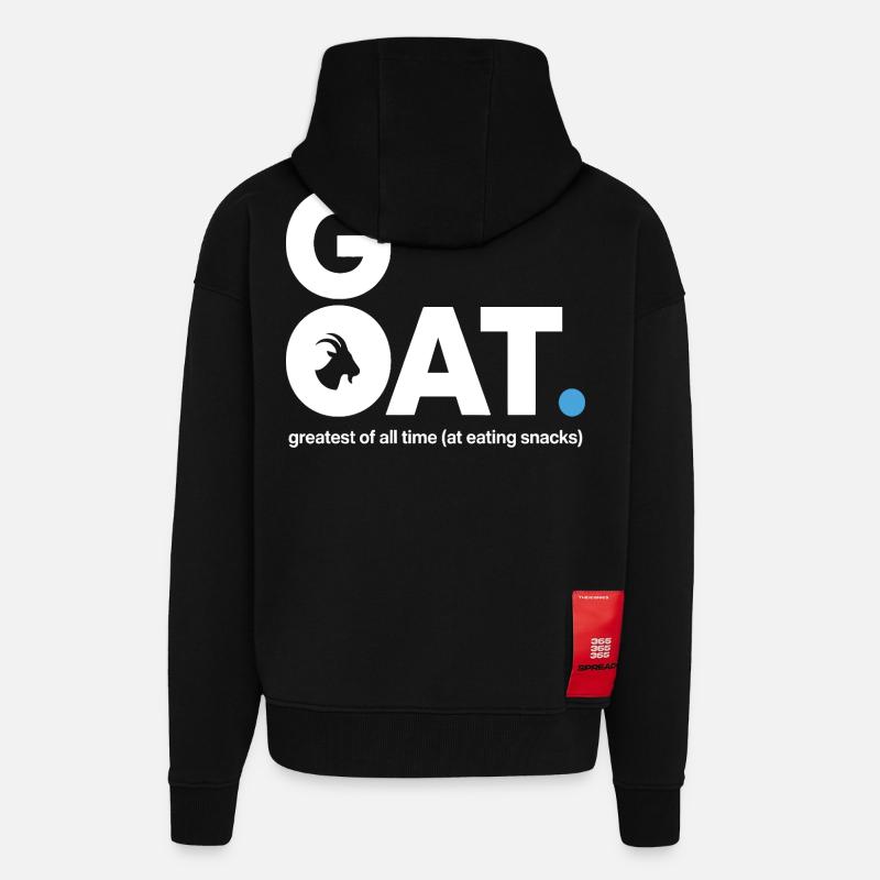 Déclaration de la collation GOAT - Veste à capuche bio épaisse oversize fabriqué en UE - SOLID BLACK