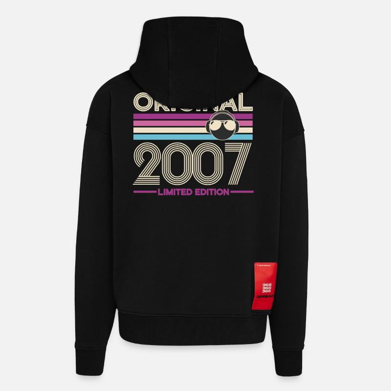 Original 2007 Limited Edition Retro - Zip Hoodie - made by SPREAD - SOLID BLACK