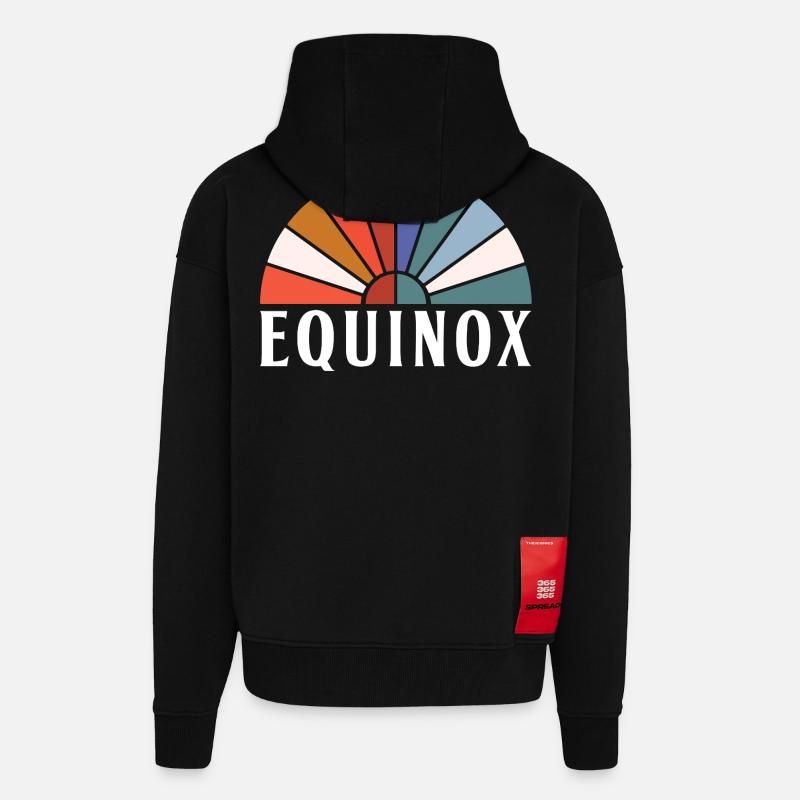 Equinox Happy Easter Ostara Eostre - Zip Hoodie - made by SPREAD - SOLID BLACK