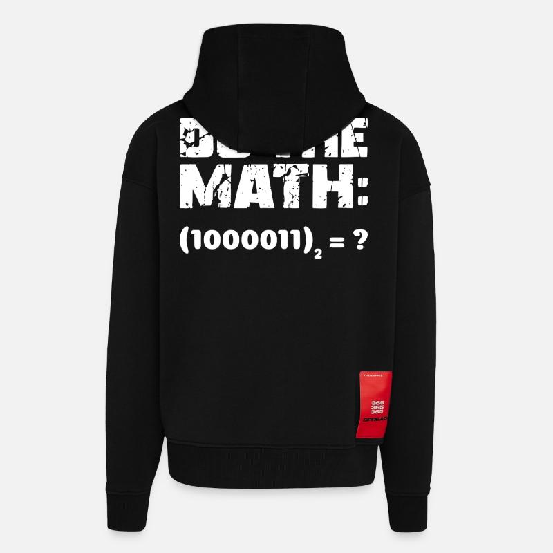 Do The Math Binary System - Zip Hoodie - made by SPREAD - SOLID BLACK