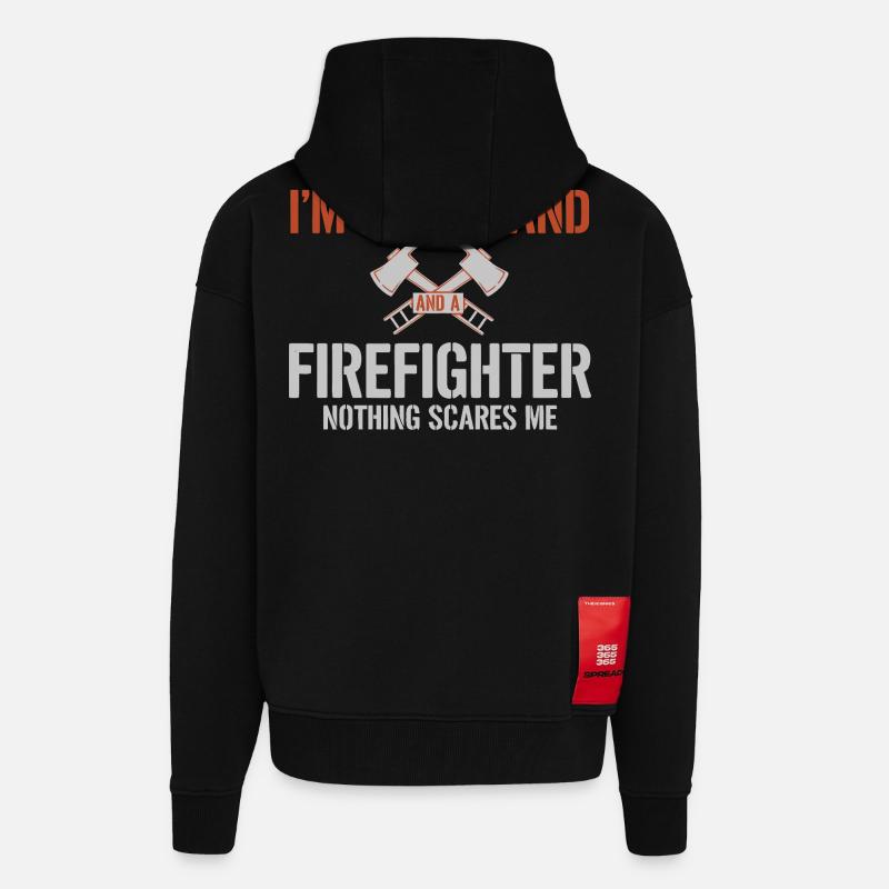 Ehemann Feuerwehrmann - Zip Hoodie - made by SPREAD - SOLID BLACK