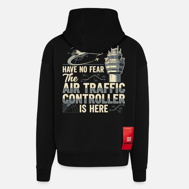 Fluglotse Air Traffic Controller Pilot - Zip Hoodie - made by SPREAD - SOLID BLACK