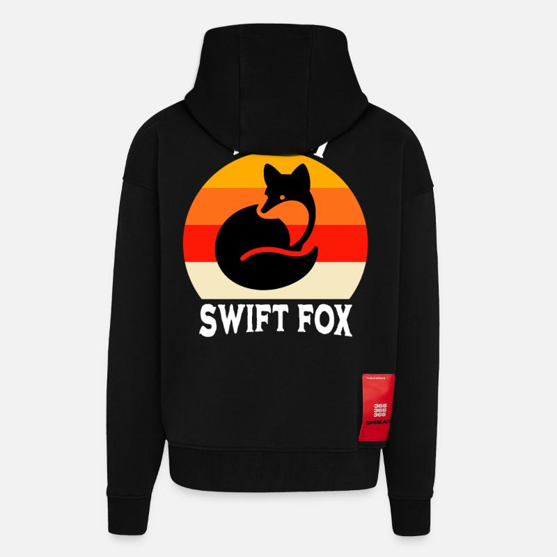 Équipe Swiftfuchs - Veste à capuche bio épaisse oversize fabriqué en UE - SOLID BLACK