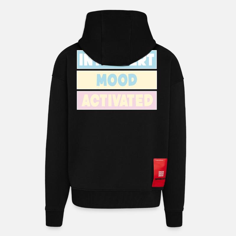 introvertiert - Zip Hoodie - made by SPREAD - SOLID BLACK