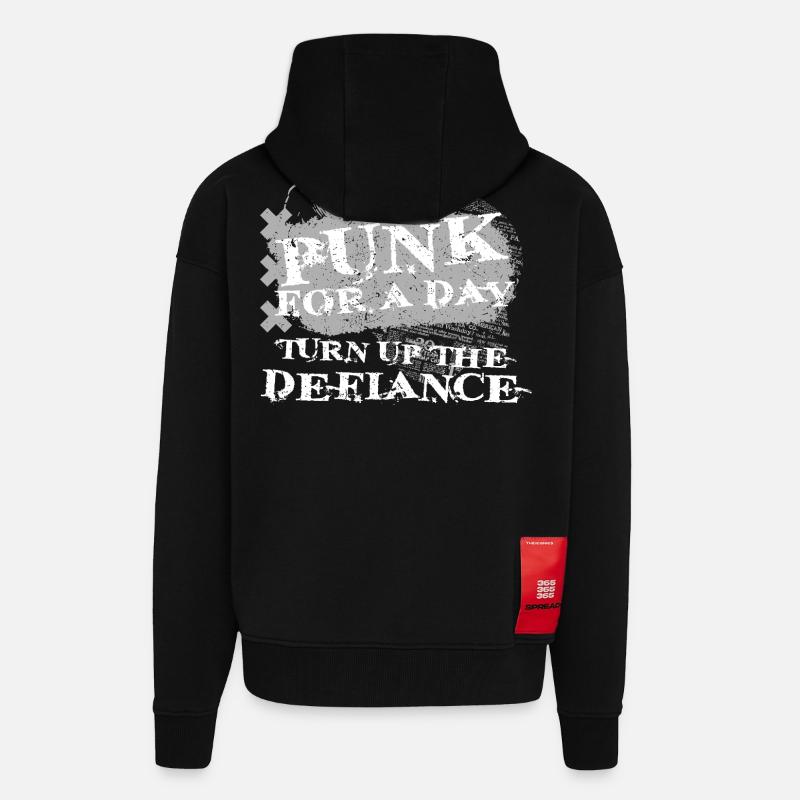 Punk For A Day - Zip Hoodie - made by SPREAD - SOLID BLACK