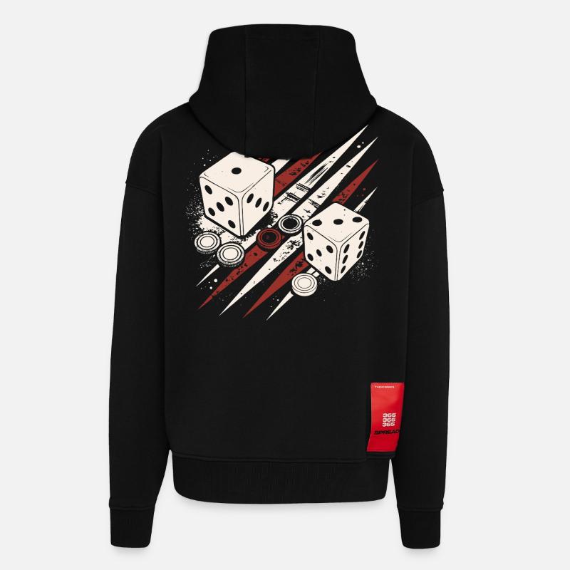 Backgammon | Brettspiel | Geschenk - Zip Hoodie - made by SPREAD - SOLID BLACK