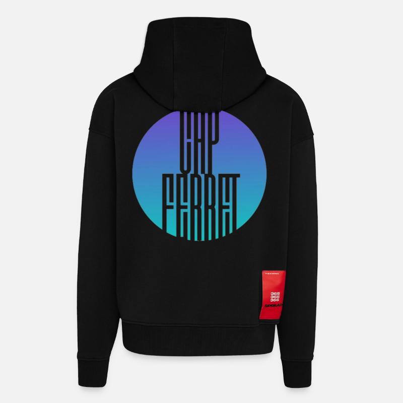"Le Cap ou pas Cap" - Veste à capuche bio épaisse oversize fabriqué en UE - SOLID BLACK