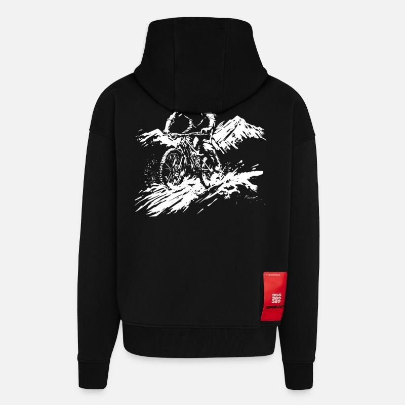 VTT - Veste à capuche bio épaisse oversize fabriqué en UE - SOLID BLACK