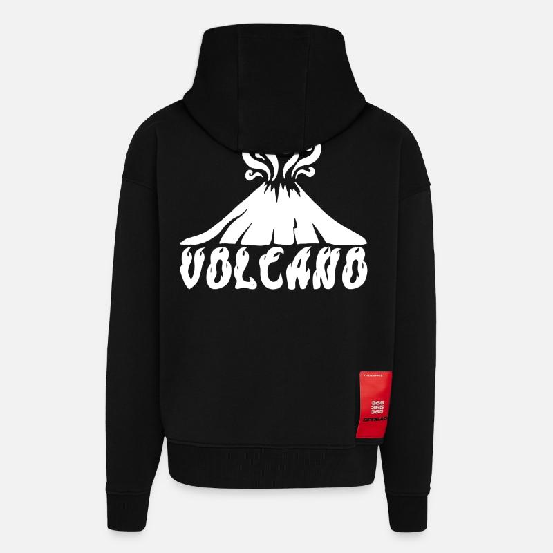 Weißer Vulkan - Zip Hoodie - made by SPREAD - SOLID BLACK