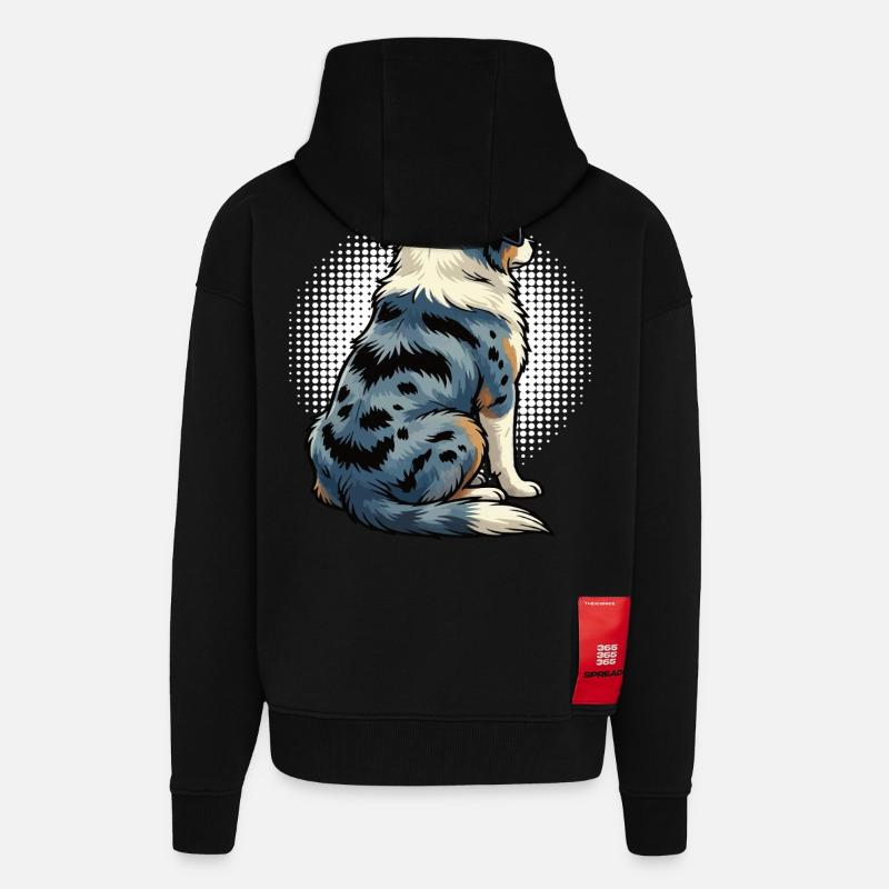 Australian Shepherd Aussie Aussiebesitzer Aussies - Zip Hoodie - made by SPREAD - SOLID BLACK
