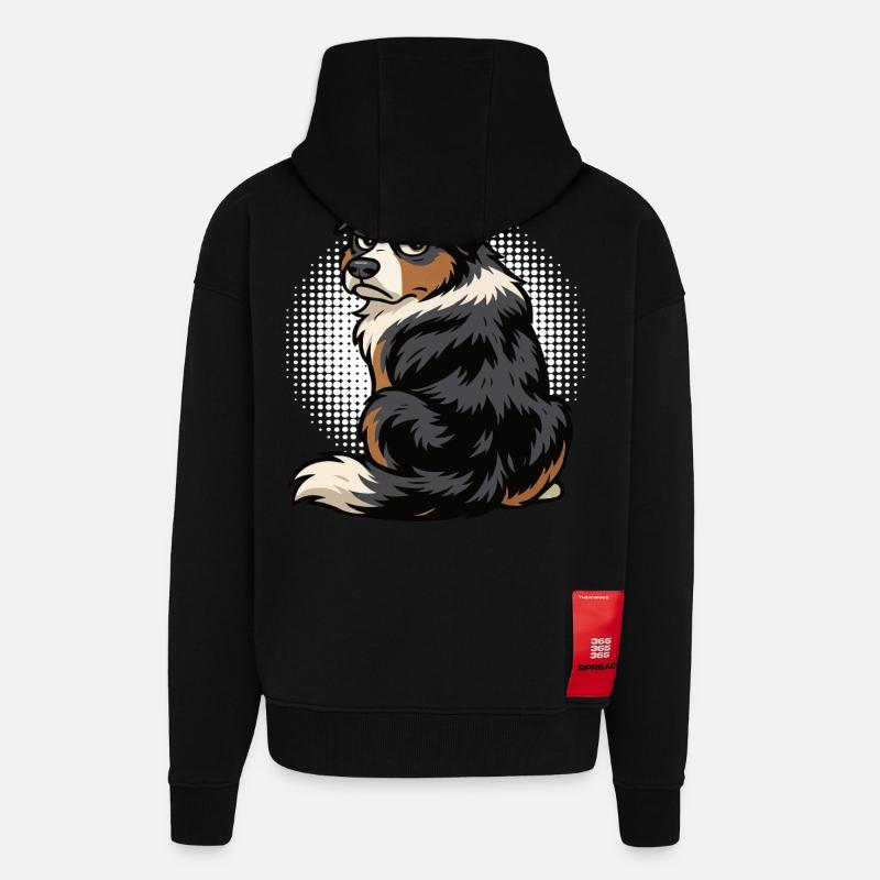 Australian Shepherd Aussie Aussiebesitzer Aussies - Zip Hoodie - made by SPREAD - SOLID BLACK