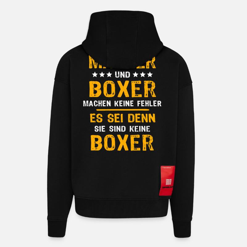 Boxer Boxen - Zip Hoodie - made by SPREAD - SOLID BLACK