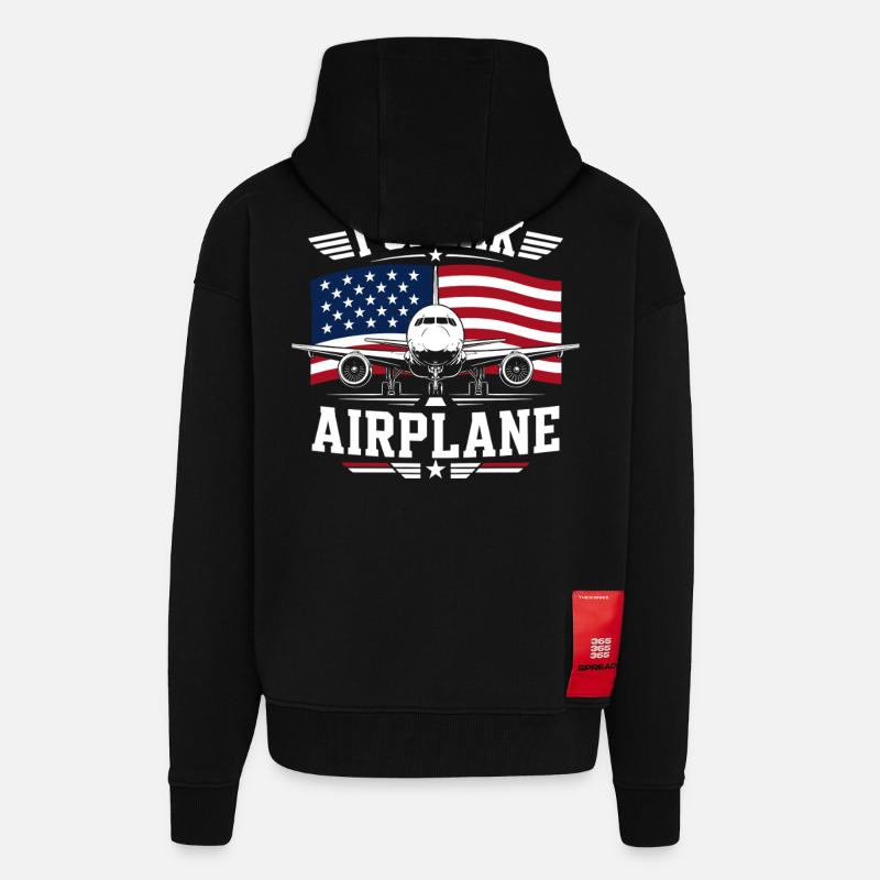 Flugzeug Wartung Techniker Luftfahrt - Zip Hoodie - made by SPREAD - SOLID BLACK