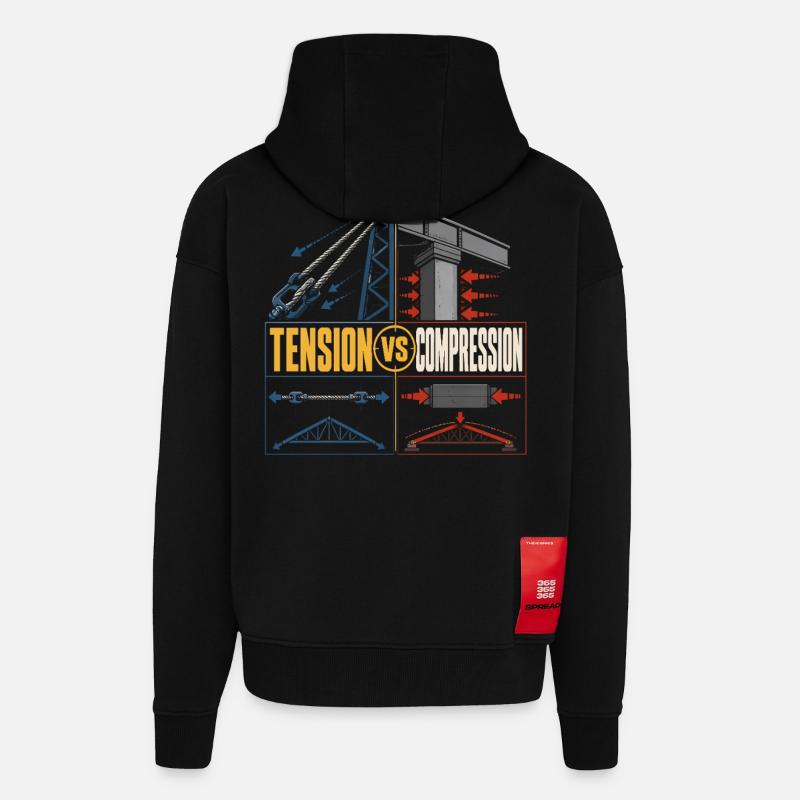 Bridge Engineer Civil Engineering - Zip Hoodie - made by SPREAD - SOLID BLACK