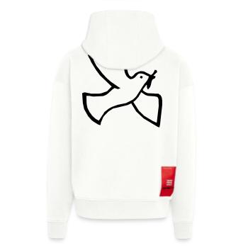 Friedenstaube - Zip Hoodie - made by SPREAD - SOLID BLACK - Hinten