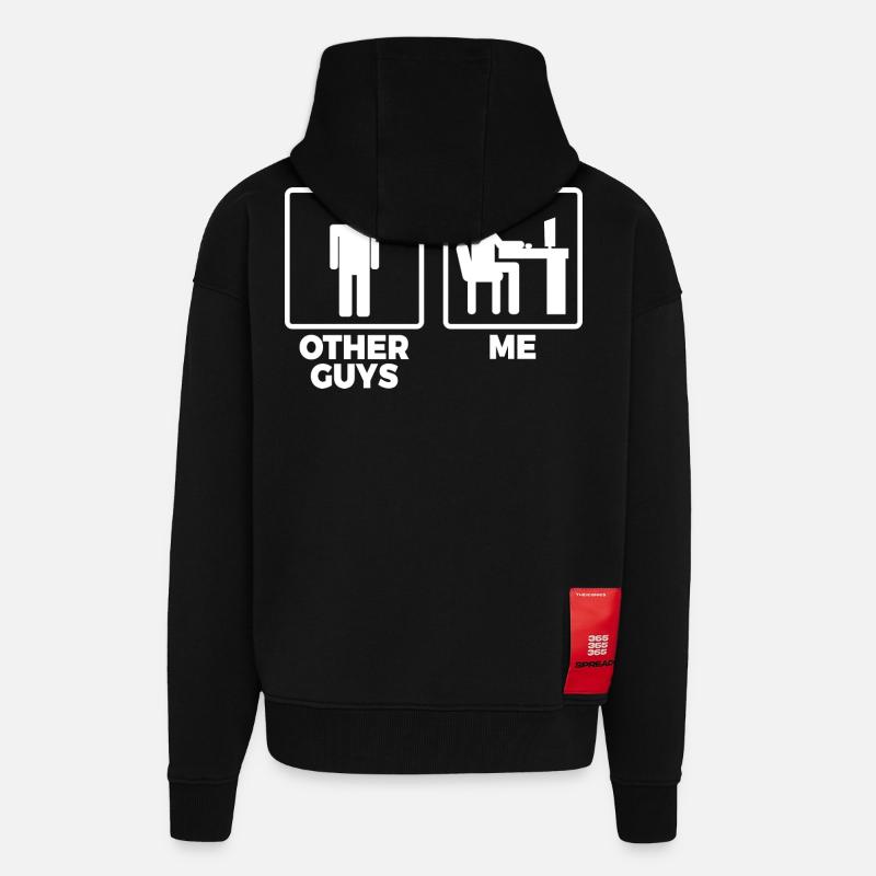 Software Engineer Stick Figures - Zip Hoodie - made by SPREAD - SOLID BLACK