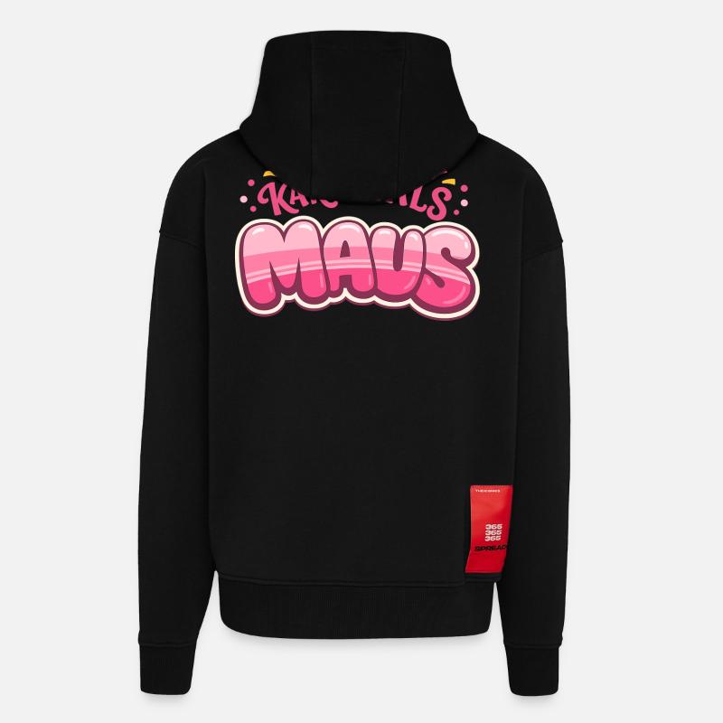 Carnival Mouse Cologne – Cologne Carnival - Veste à capuche bio épaisse oversize fabriqué en UE - SOLID BLACK