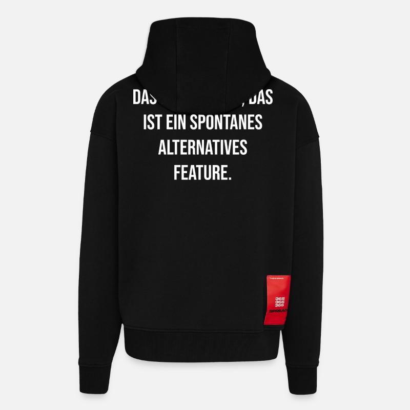 No bug spontaneous feature - Zip Hoodie - made by SPREAD - SOLID BLACK