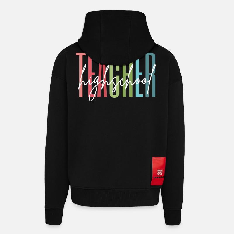 Highschool Lehrer Schule Geschenk - Zip Hoodie - made by SPREAD - SOLID BLACK