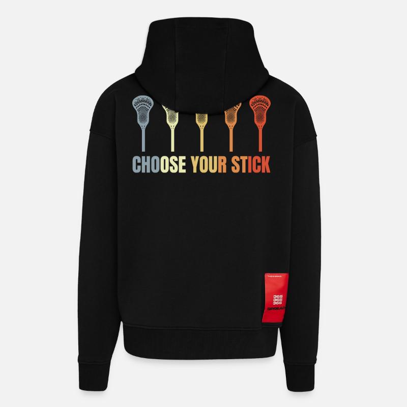 Drôle de slogan de crosse - Veste à capuche bio épaisse oversize fabriqué en UE - SOLID BLACK