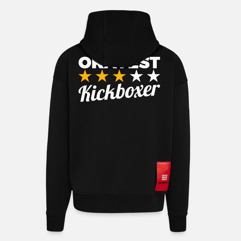 Durchschnittlicher Kickboxer - Zip Hoodie - made by SPREAD - SOLID BLACK