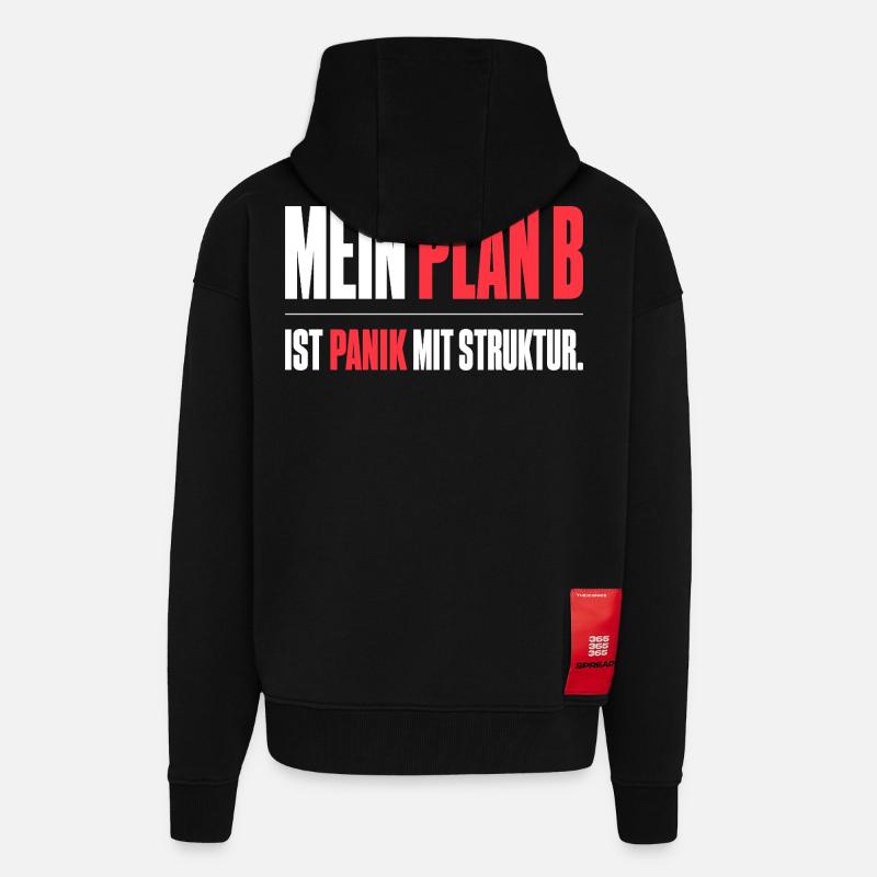 Mein Plan B - Zip Hoodie - made by SPREAD - SOLID BLACK