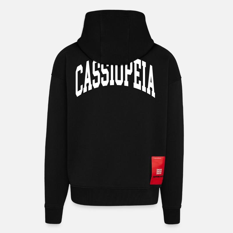 Cassiopée - Veste à capuche bio épaisse oversize fabriqué en UE - SOLID BLACK